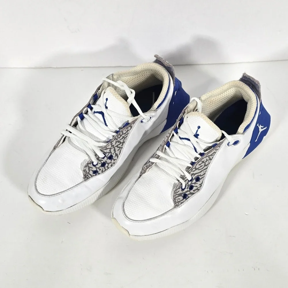 Jordan ADG 2 Golf Shoes Mens 7 White Royal Blue Elephant Print CT0531-101